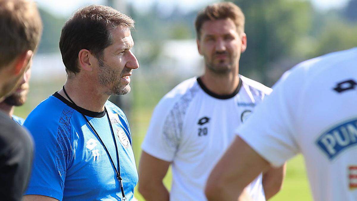 Sturm-Trainer Franco Foda (links) und sein Kapitän Christian Schulz