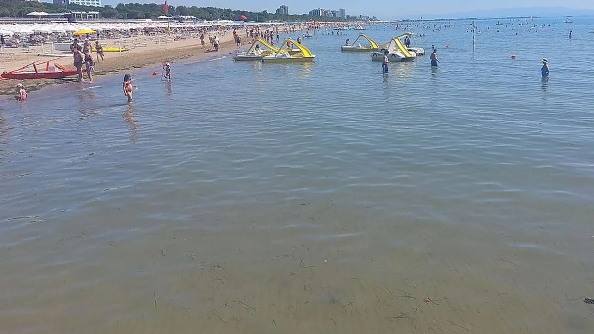 Seit dem Wochenende ist das Wasser in Lignano trüber. Warum, das weiß man erst, wenn die Ergebnisse der Wasserproben ausgewertet sind
