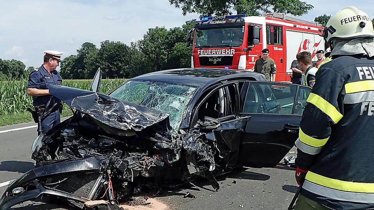 Eines der beiden Unfallfahrzeuge