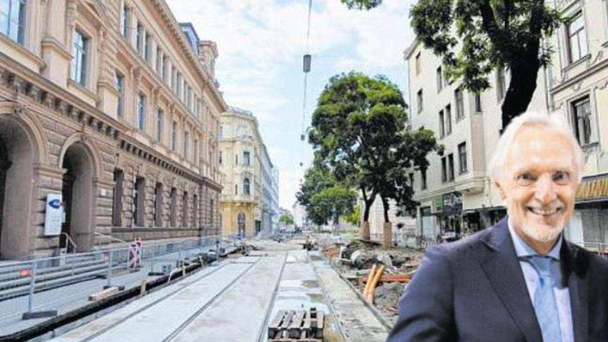 Wirtschaftsstadtrat Günter Riegler legt seinen Plan offen, wie er Unternehmern bei Mega-Baustellen fördern will