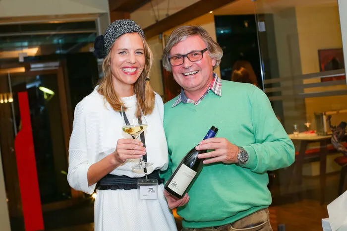 ... Viteo Managing Director Susanne Gold und Winzer Walter Polz ...