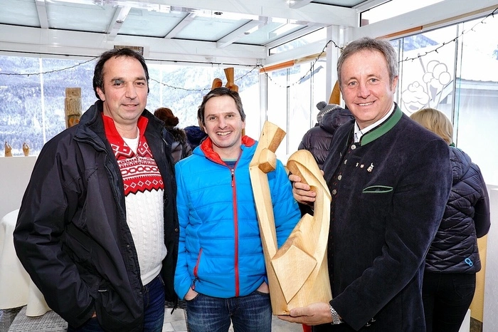 Wolfgang Krenn und Ferdinand Hueter mit Werner Pirker