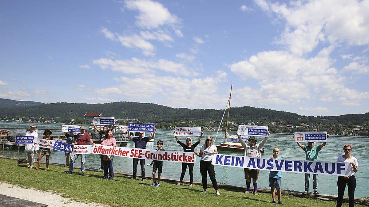 Vertreter von Naturschutz-, Klimaschutz- und Kulturinitiativen unterstützen das Volksbegehren 