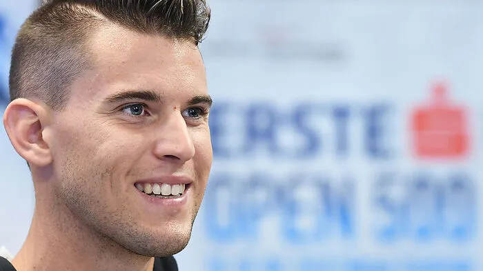 Dominic Thiem bei der PK in Wien 