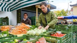 Direktvermarkter am Grazer Kaiser-Josef-Markt: Hier liegt nur heimische Kost in den Steigen