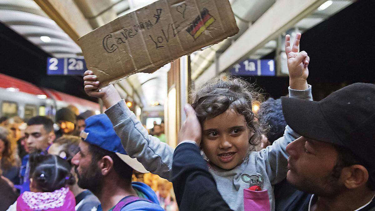 Flüchtlinge auf dem Bahnhof in München