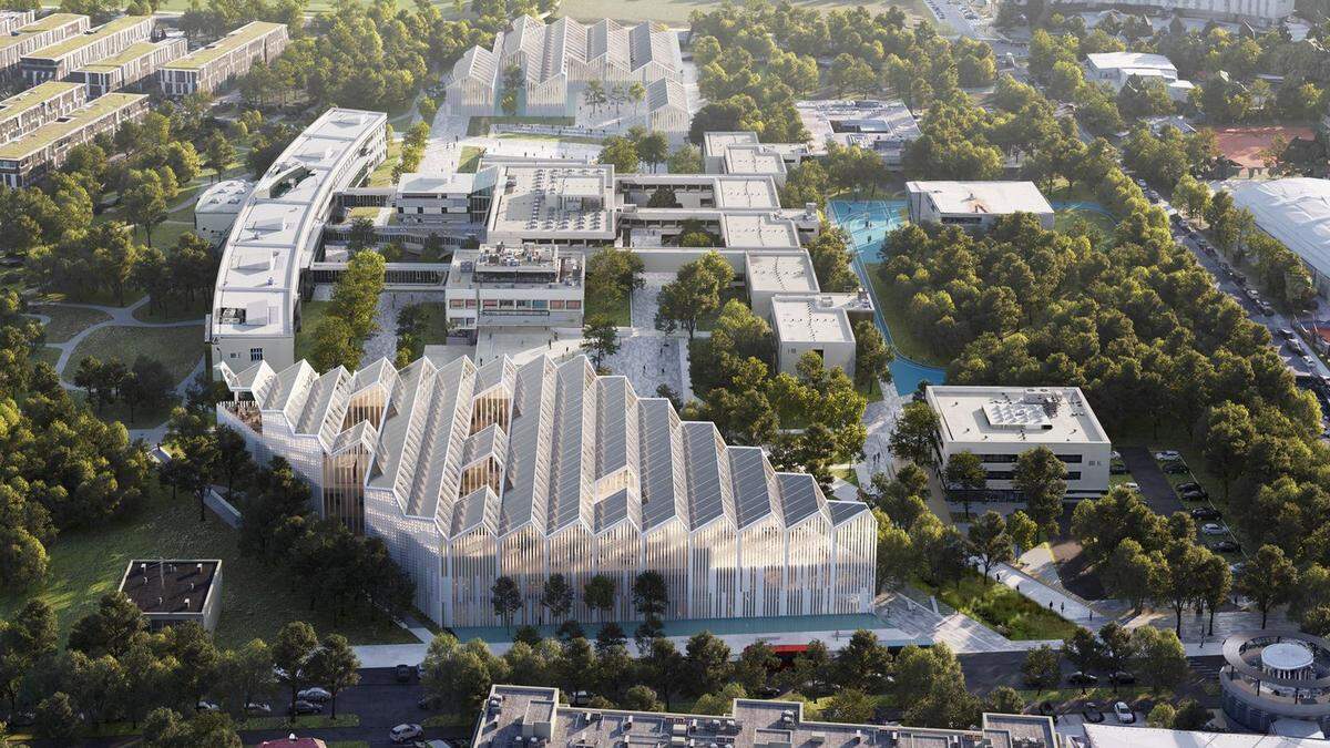 Blick auf den neuen Uni-Campus, wie er ab 2026 aussehen könnte