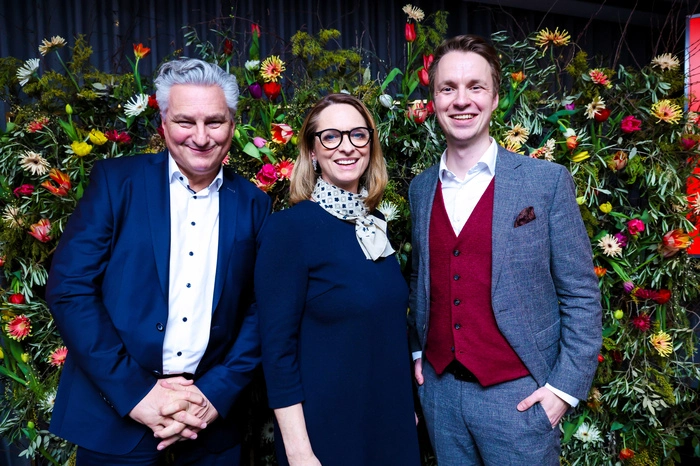 Kleine Zeitung-Chefredakteur Hubert Patterer, Geschäftsführerin Xenia Daum und Moderator Mathias Pascottini