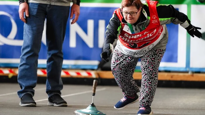 SEIERSBERG,AUSTRIA,16.MAR.24 - SPECIAL OLYMPICS, ICE STOCK SPORT - National Winter Games 2024. Image shows a competitor.
Photo: GEPA pictures/ Kevin Hackner