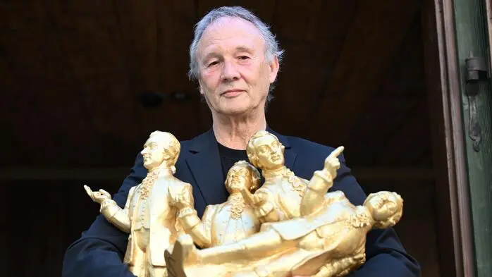 Ottmar Hörl mit den Mini-Mozarts 