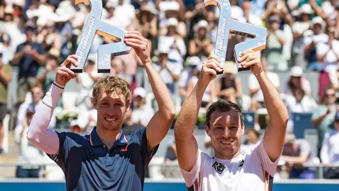 Lucas Miedler (rechts) mit Marc Polmans