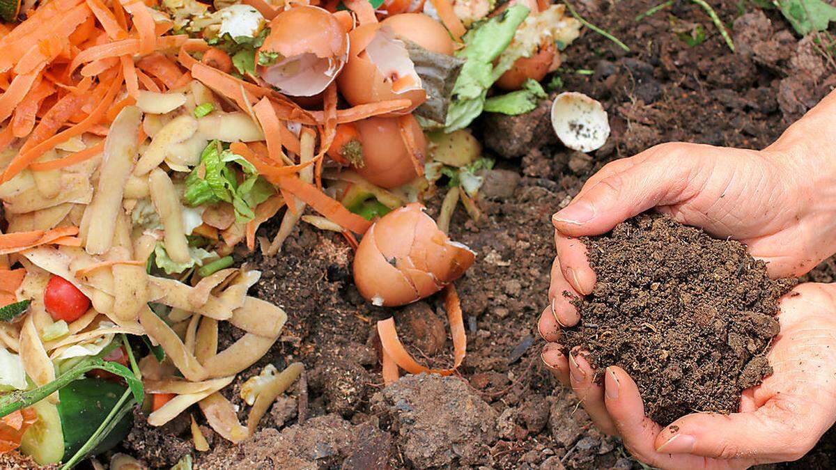 Aus Biomüll soll hochwertiger Kompost werden. Plastik verhindert eine gute Kompostierung