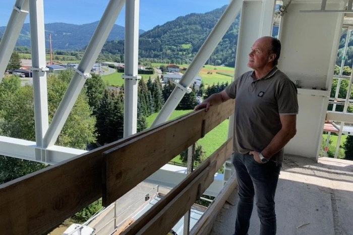 Blick vom obersten Stockwerk