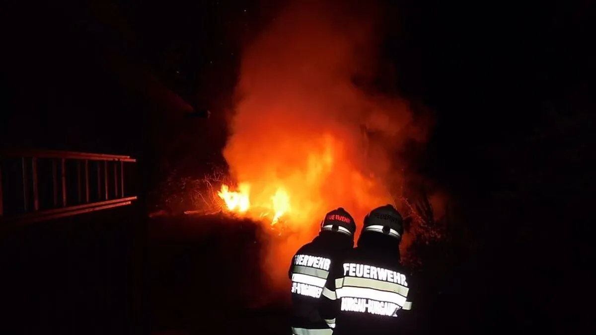 Die Feuerwehr Burgau war mit 15 Mann im Einsatz
