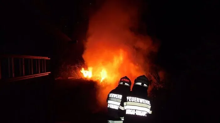 Die Feuerwehr Burgau war mit 15 Mann im Einsatz