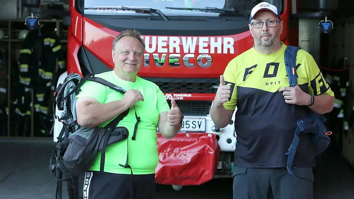 Die Wettverlierer von links: Gernot Archan und Wolfgang Rausch 