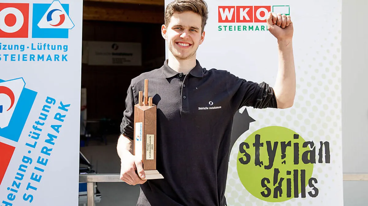 Rafael Frauwallner aus Gnas ist steirischer Landesmeister der Installateure