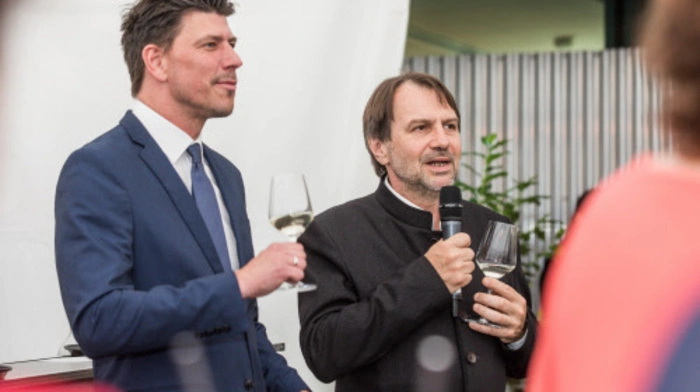 Andreas Prückler (Kleine Zeitung) und styriarte-Intendant Mathis Huber begrüßten beim KLeine Zeitung-Empfang zum Fux-Opernfest "Dafne in Lauro" illustre Gäste.