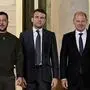 Selenskyj, Macron und Scholz in Paris