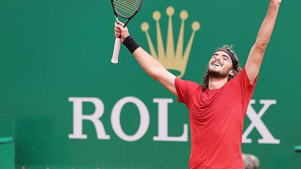 Stefanos Tsitsipas jubelte in Monte Carlo