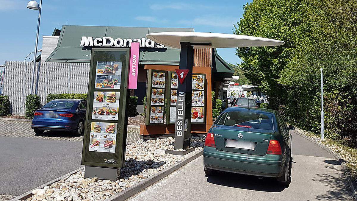 Im McDrive in Feldbach ging es zu Mittag schnell