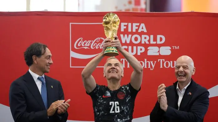 Sponsoren wie etwa das braune Brausegetränk werden bei der WM zielgerecht in Szene gesetzt