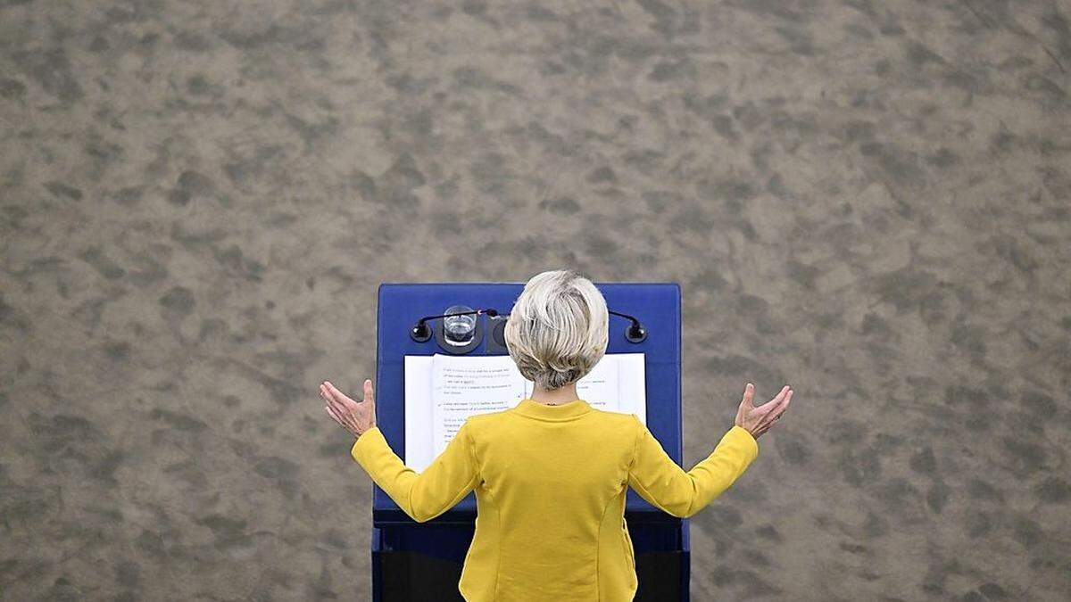 Kommissionspräsidentin Ursula von der Leyen bei ihrer &quot;Rede zur Lage der Nation&quot;