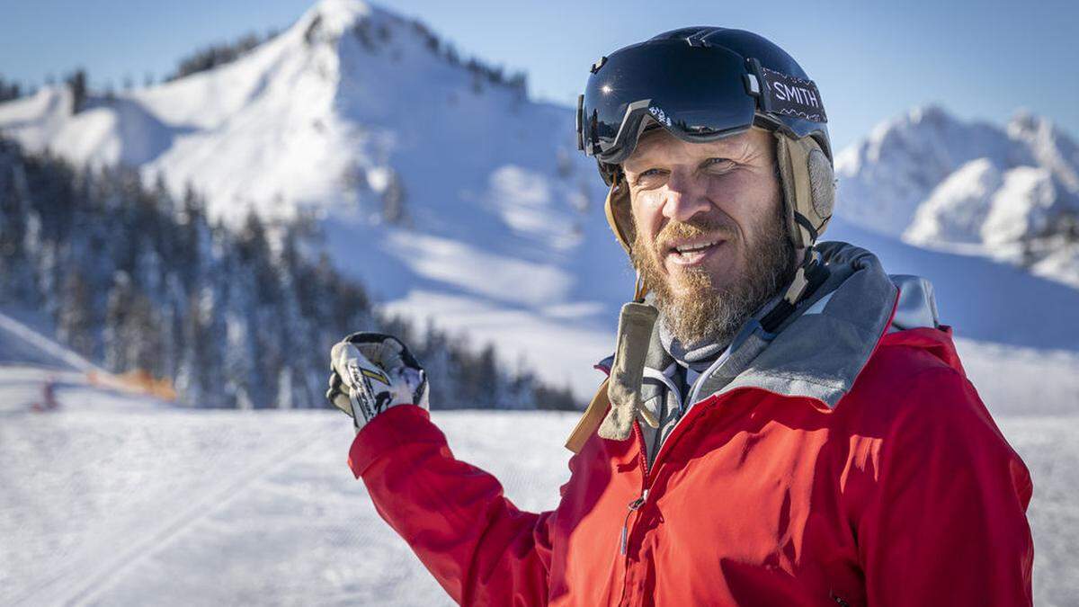 Hermann Maier auf der Piste in Flachau