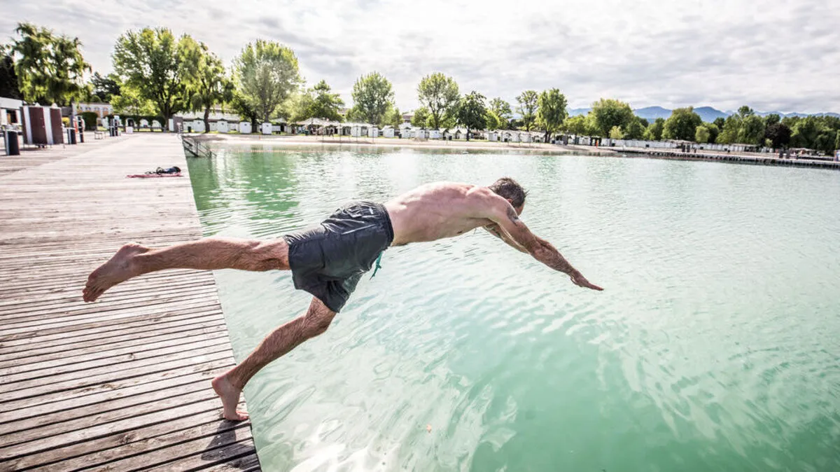 Ein Sprung in den Wörthersee sollte sich dennoch ausgehen