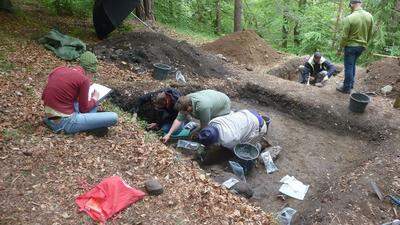 Freiwillige unterstützten die Arbeit der Archäologen