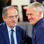 Frankreichs Verbandsboss Noël Le Graët (links) mit Nationaltrainer Didier Deschamps