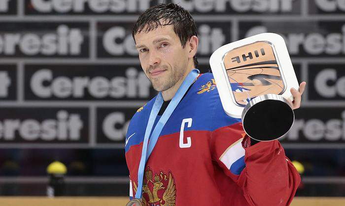 Pavel Datsyuk freut sich über Bronze