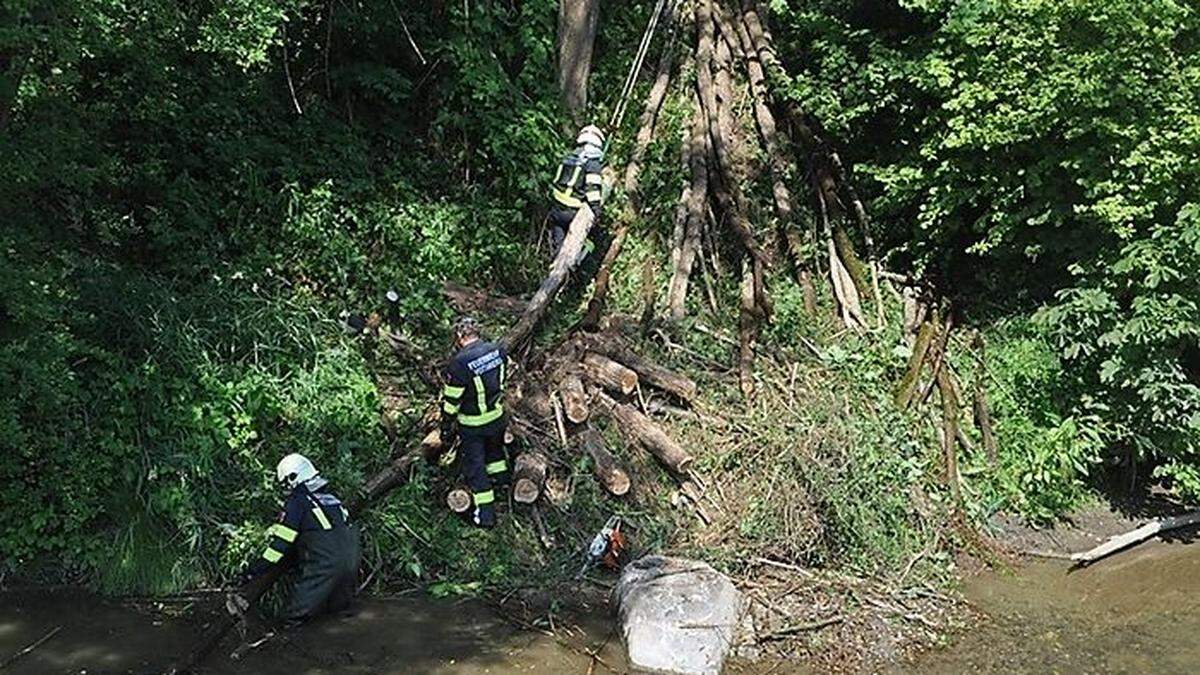 Ein harter und schweißtreibender Einsatz für die FF Voitsberg