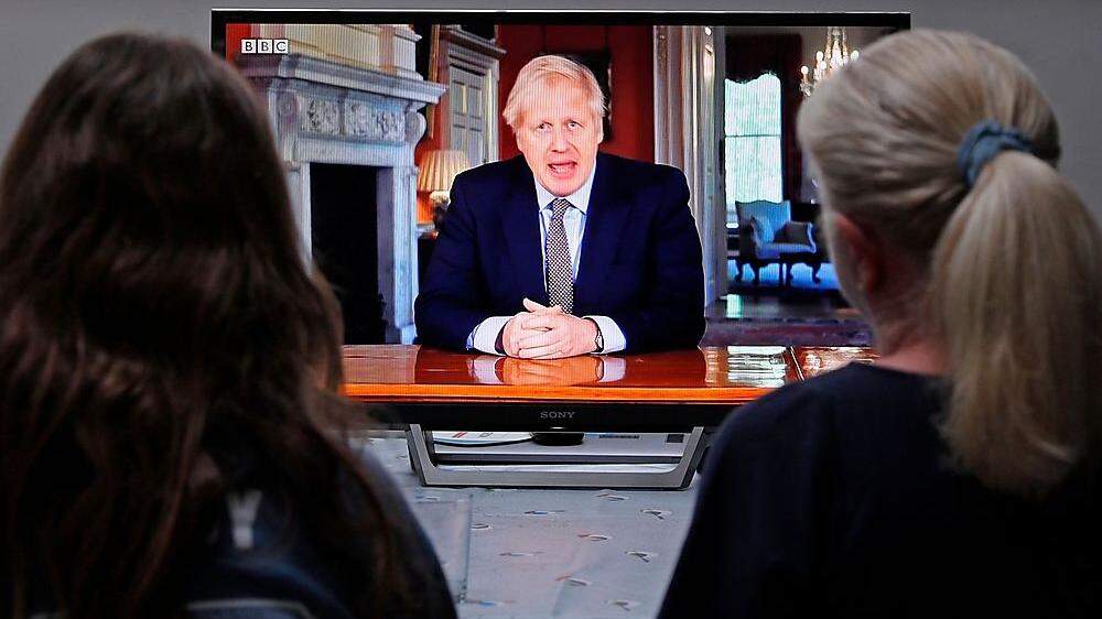 Premierminister Boris Johnson sprach in einer TV-Rede zu den Briten
