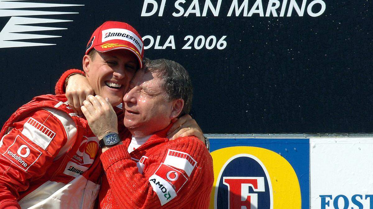 Michael Schumacher und Jean Todt beim Grand Prix von Imola im Jahr 2006