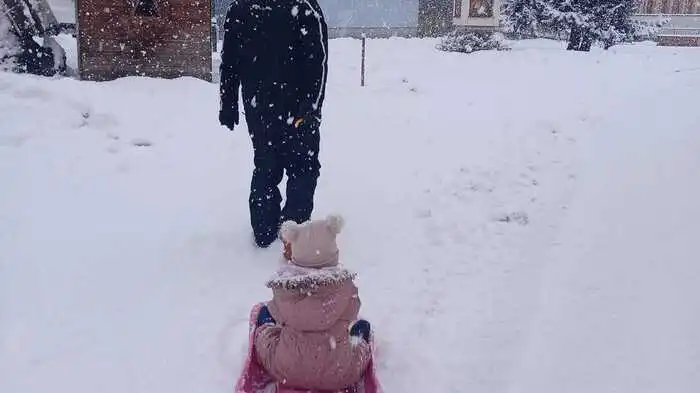 Für viele ist der Schnee ein Ärgernis - aber längst nicht für alle! Vor allem Kinder und Tiere freuen sich über die großen Neuschneemengen.