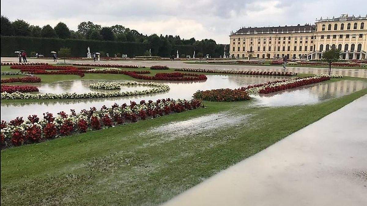 Schönbrunn nach dem Unwetter