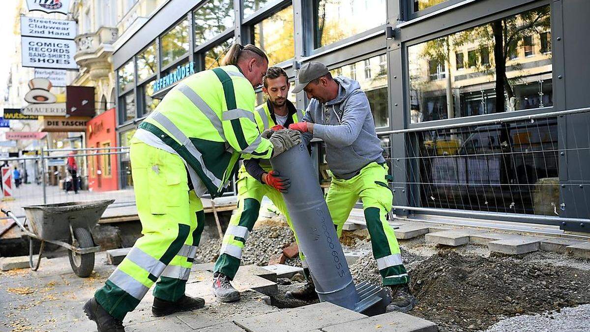 Die Poller werden auf der Mariahilfer Straße errichtet