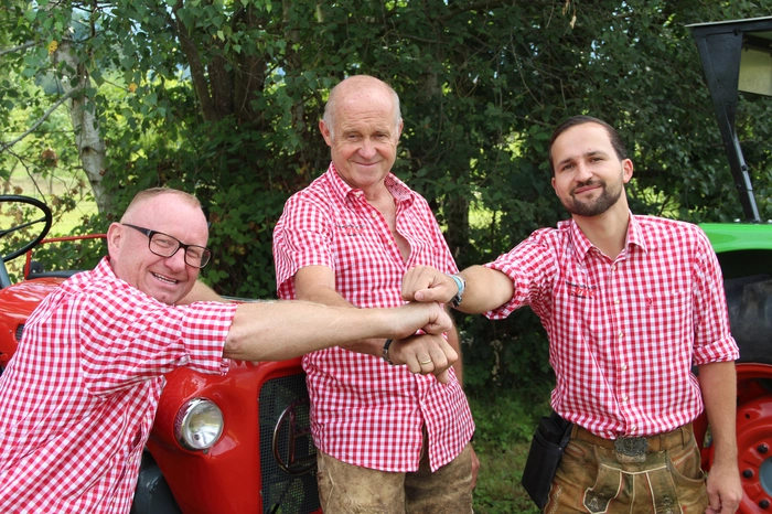 Vom Oldtimerclub-Präsidium: Vize Manfred Naptschnig, Obmann German Oleschko und Vize Patrick Trettenbrein (von links).