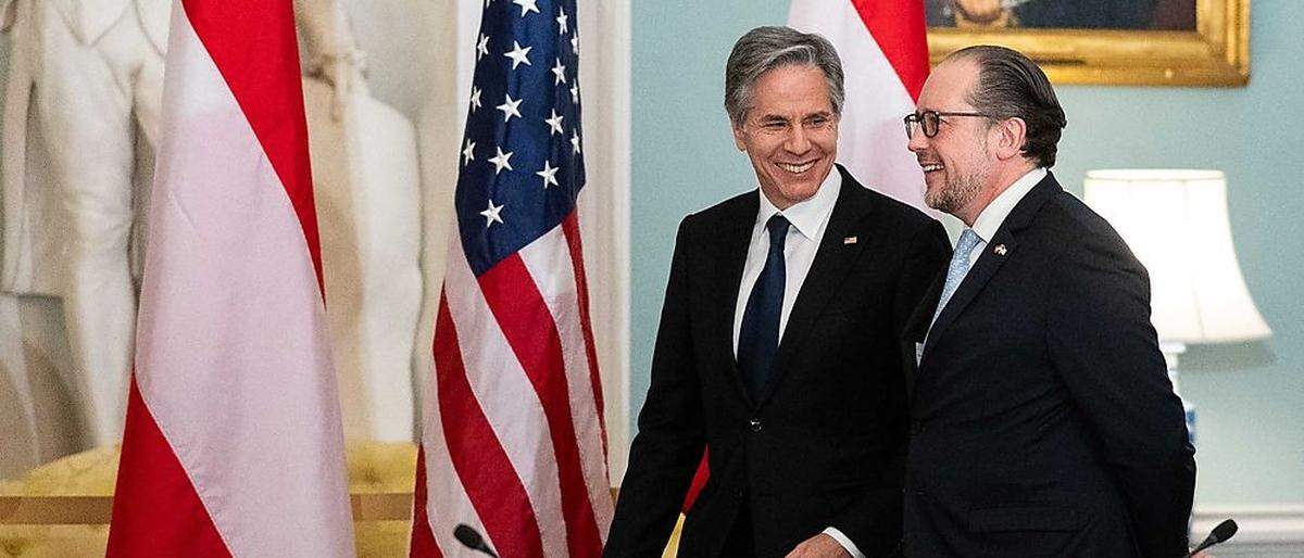US-Außenminister Blinken mit Österreichs Außenminister Schallenberg