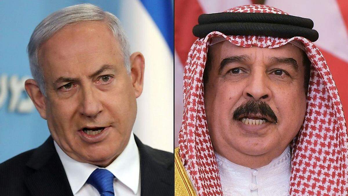 Annäherung: Israelis Premier Netanjahu und  Bahrains König Hamad bin Isa Al Khalifa