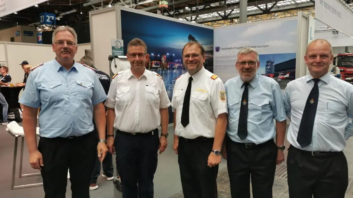Eine Abordnung aus Feldkirchen war bei der internationalen Feuerwehrmesse dabei