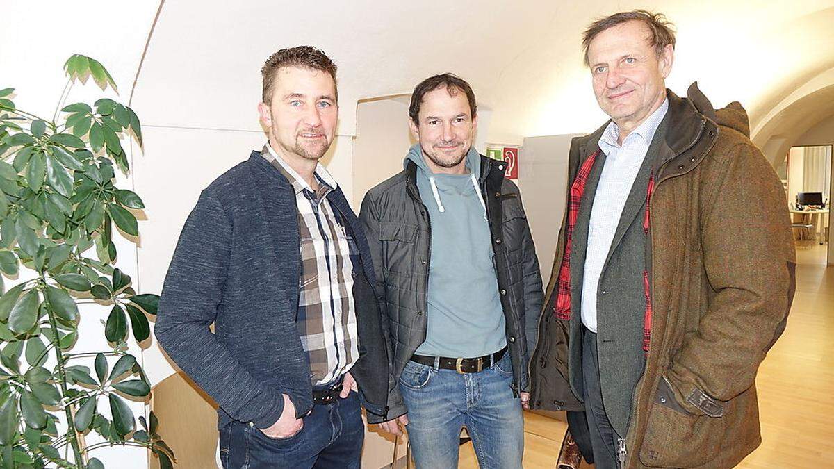 Gegen das Projekt: Gerhard Köck, Johann Steiner und  Clemens Neuber