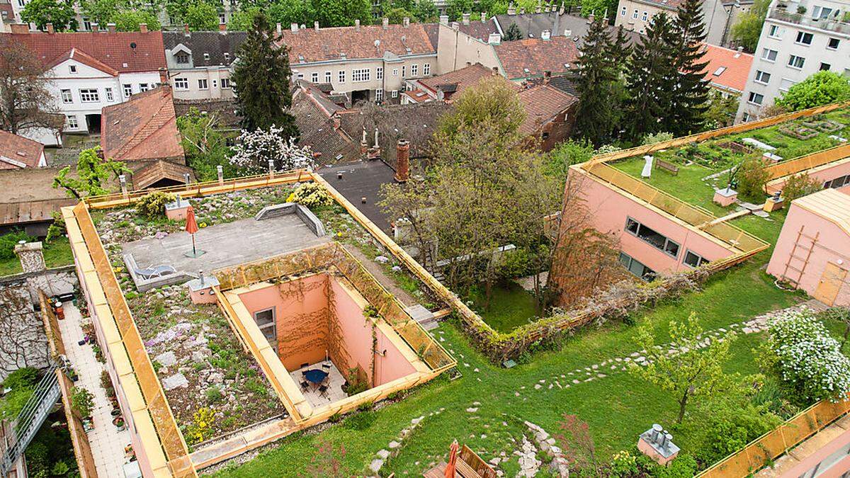 Die &quot;Sargfabrik&quot; in Wien punktet schon mit einem Dachgarten.