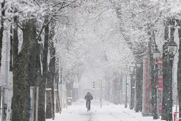 Die Schneesituation am Donnerstag in Wien: Das Italientief brachte Schnee bis in die Bundeshauptstadt