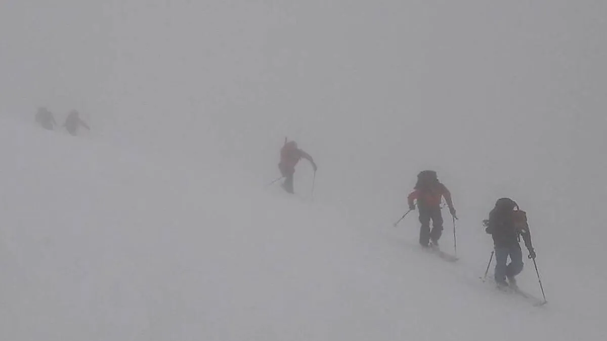 Im dichten Nebel hatten die Bergretter zu kämpfen