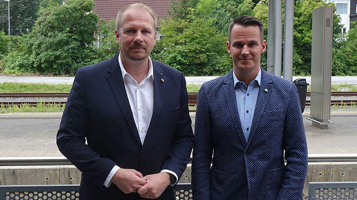 Leinfellner (links) mit FPÖ-Kollegen Stefan Hermann: Für beide beantragte die Staatsanwaltschaft schon eine Auslieferung