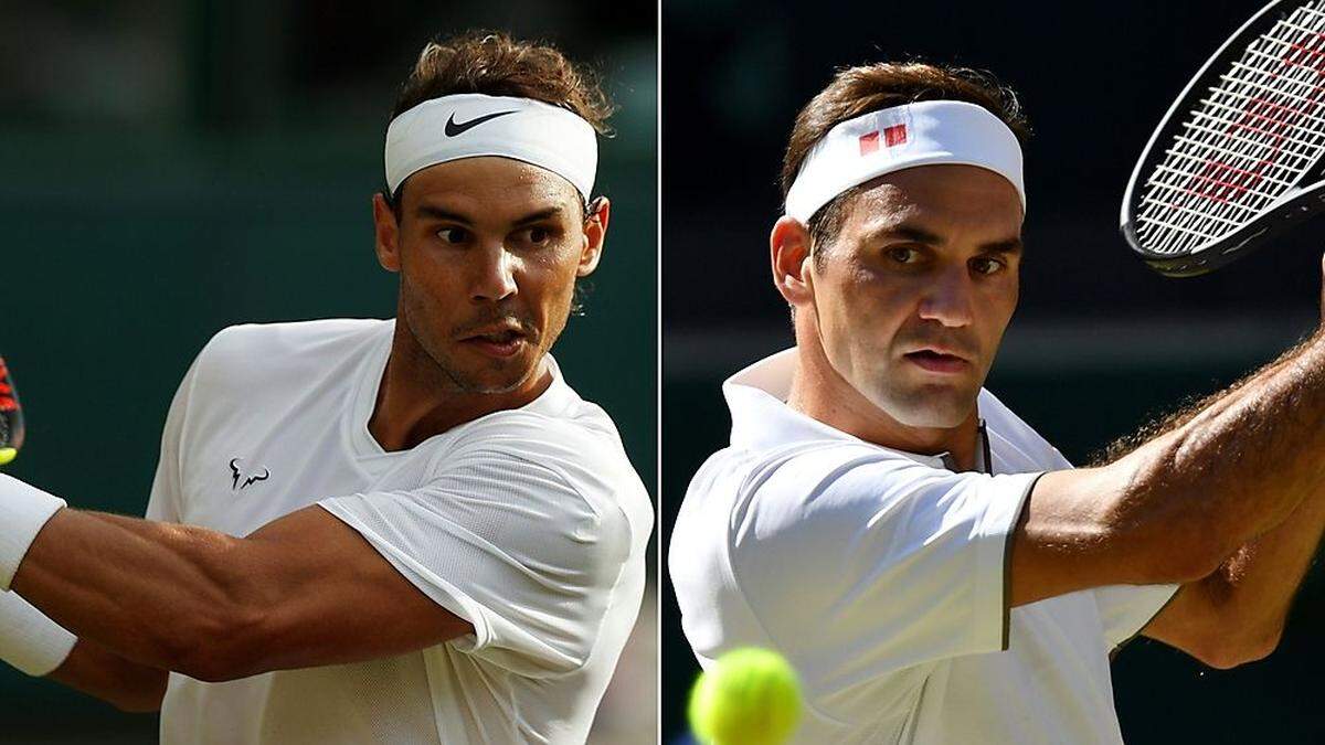 Rafael Nadal (links) und Roger Federer