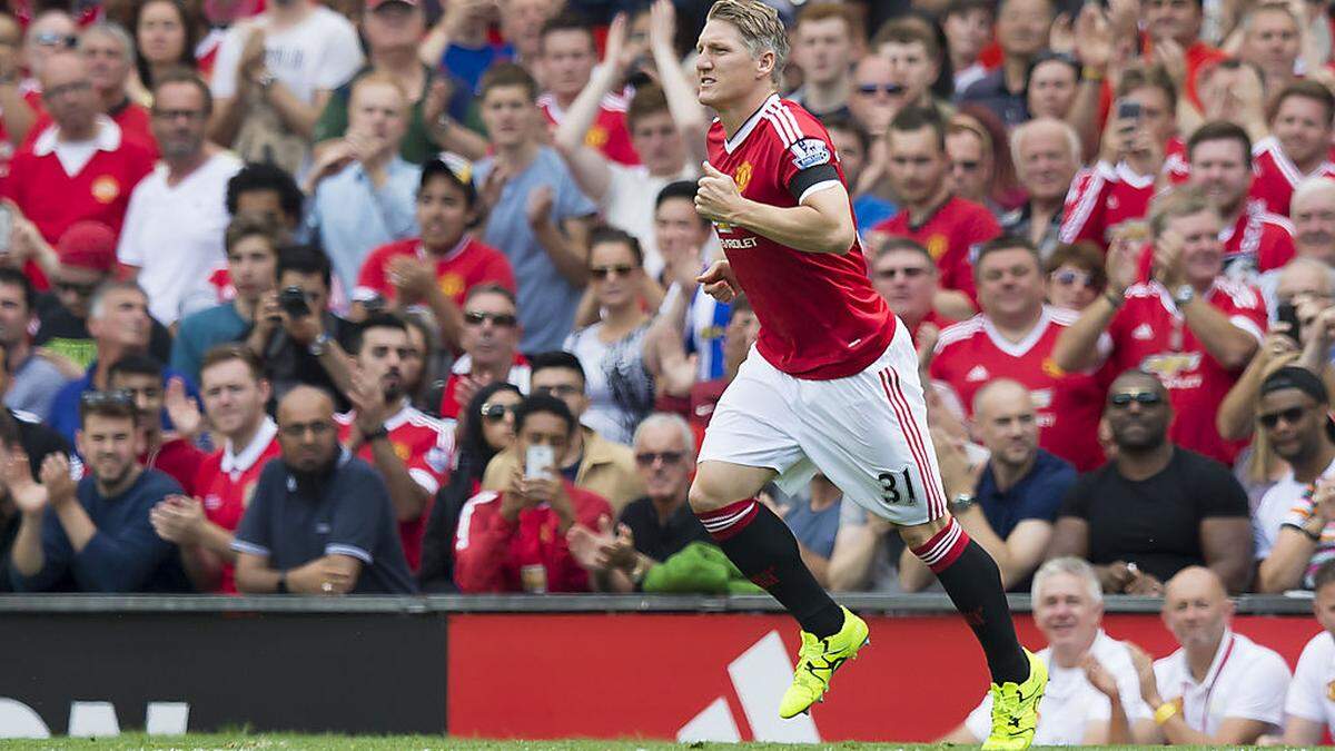 Ex-Bayer Bastian Schweinsteiger wurde in der 60. Minute eingewechselt und feierte sein Premier-League-Debüt mit Manchester United