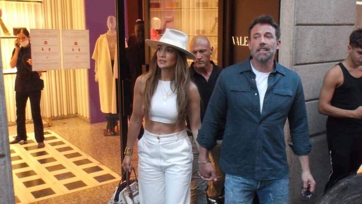 Jennifer Lopez und Ben Affleck in Mailand beim Shopping